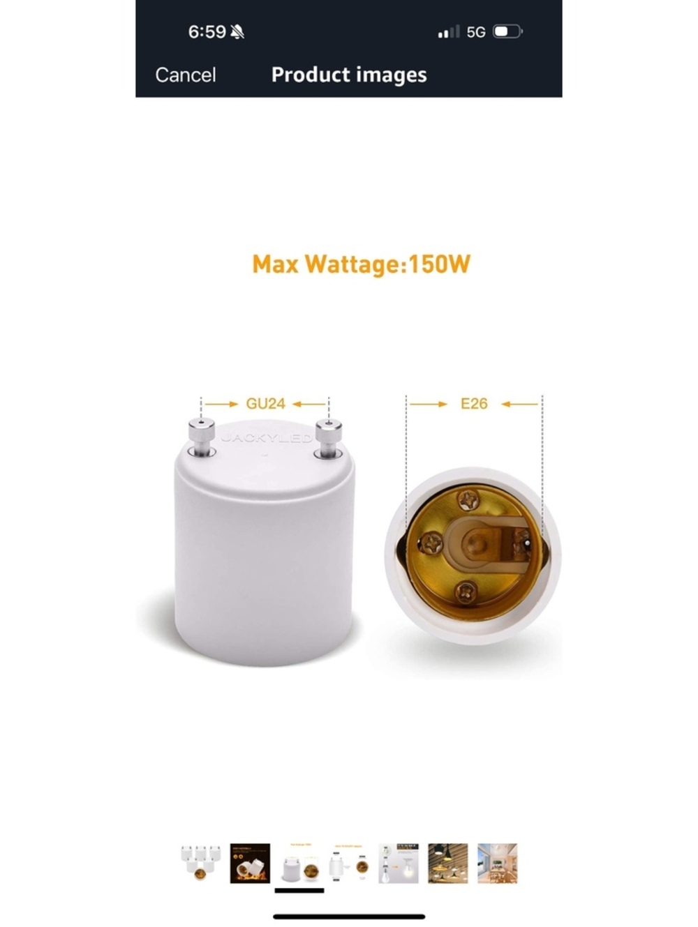GU24 to E26/E27 Light Bulb Socket Adapter Converters